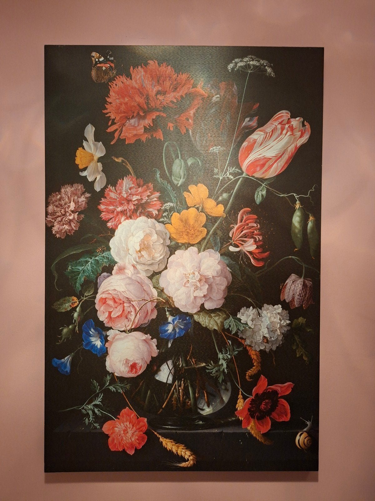 canvas schilderij bloemenprint, Antiek en Kunst, Ophalen