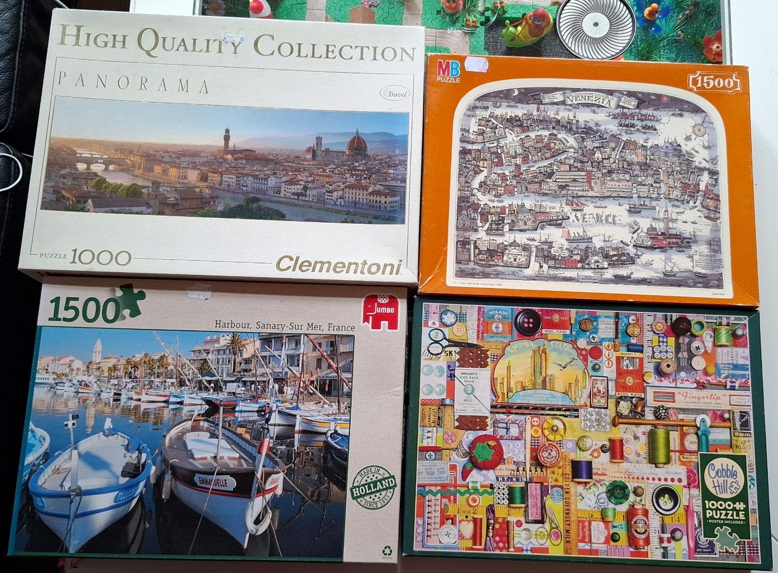 4 Legpuzzels Jumbo, Clementoni, MB, Cobble Hill 1000 1500 st, Hobby en Vrije tijd, Denksport en Puzzels, Ophalen of Verzenden