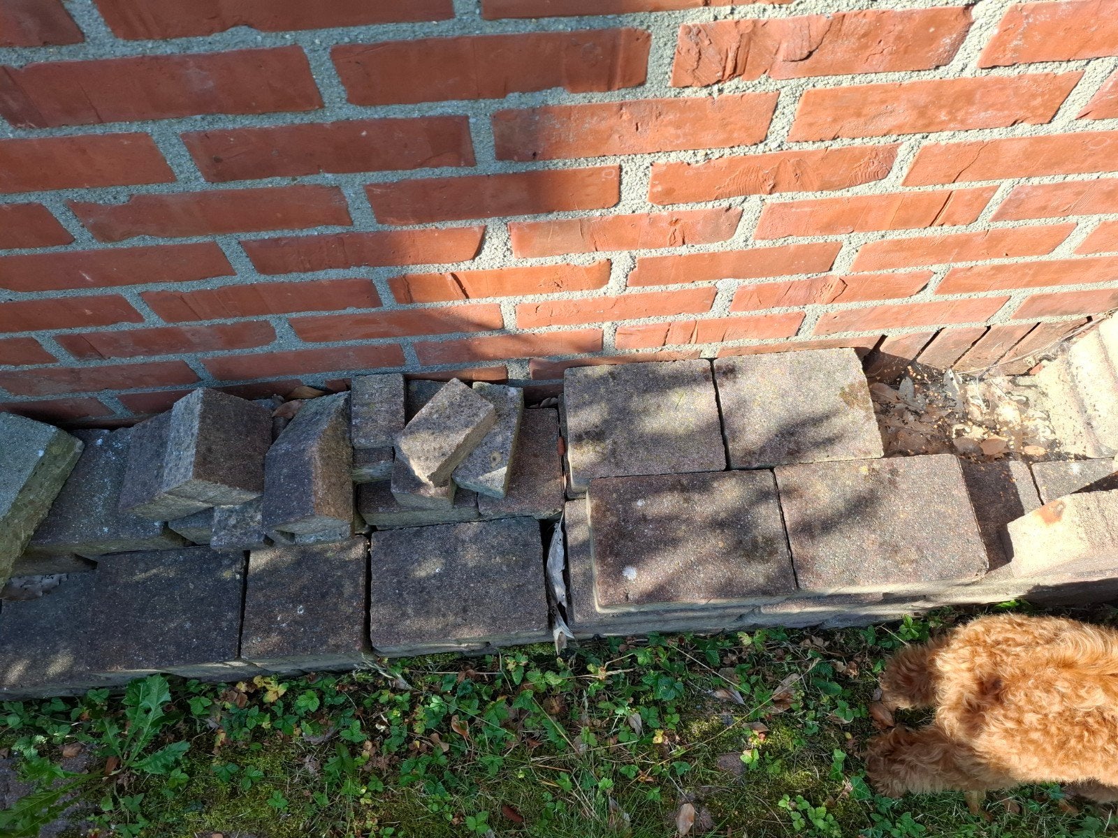 Restant terrasstenen, Tuin en Terras, Ophalen, Gebruikt, Klinkers, Minder dan 5 m²
