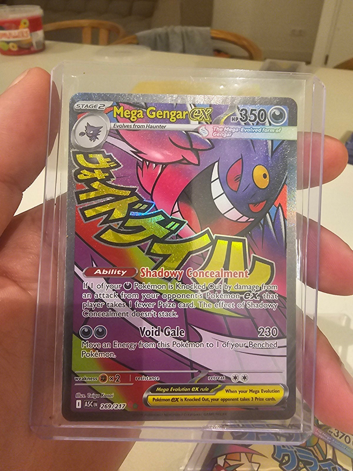 Pokémon Kaart: Mega Gengar EX (269/217) - Zo goed als nieuw, Ophalen of Verzenden, Zo goed als nieuw, Losse kaart