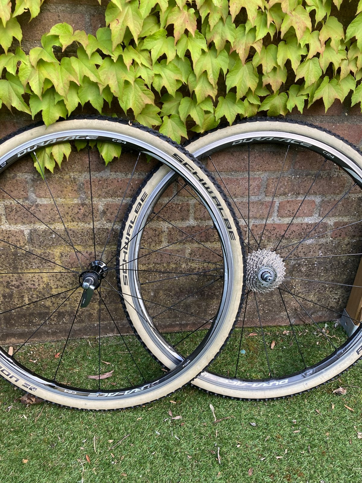 Shimano Dura-Ace C24 wielen met Schwalbe banden, Fietsen en Brommers, Gebruikt, Gravelbike, Aluminium, Ophalen