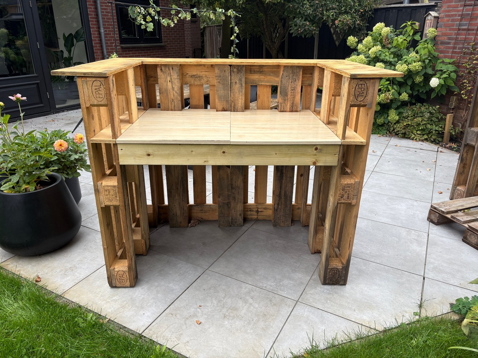 Pallet Bar voor Festival of Tuinfeest, Huis en Inrichting, Ophalen, Gebruikt