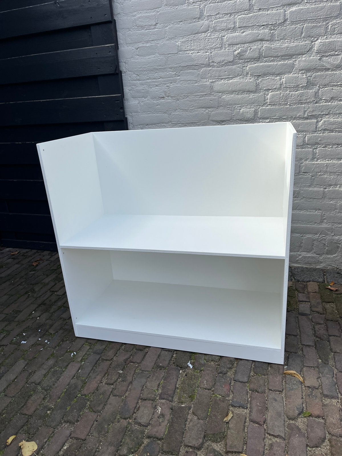 Witte open kast, gebruikt onder hoogslaper– zgan!, Ophalen, Zo goed als nieuw