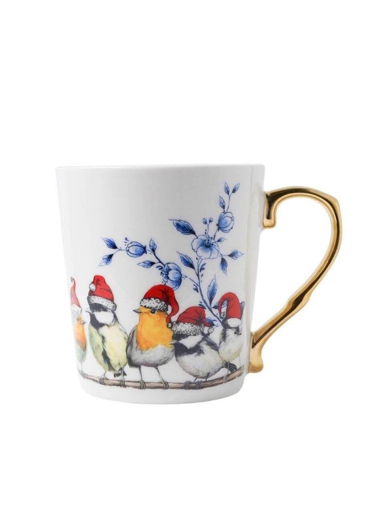 Heinen Delfts Blauw kerstmok Bosvogels 300 ml, Overige merken, Keramiek, Delftsblauw, Heinen Delfts Blauw