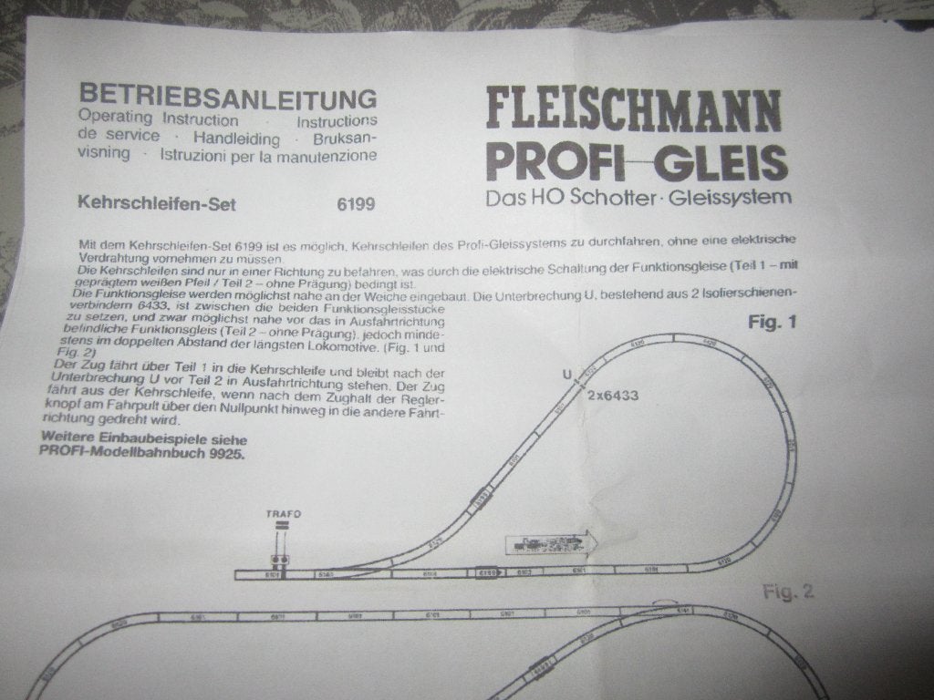 fleischmann Ho 6199 keerlus profi rails, Gelijkstroom, Fleischmann, Rails, Ophalen of Verzenden
