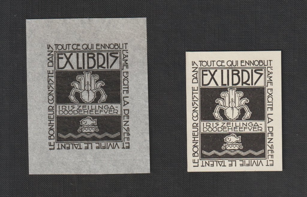 2 Ex Libris   Jan Gompertz  1926  Rotterdam, Verzenden, Ex libris, 1900 - 1949