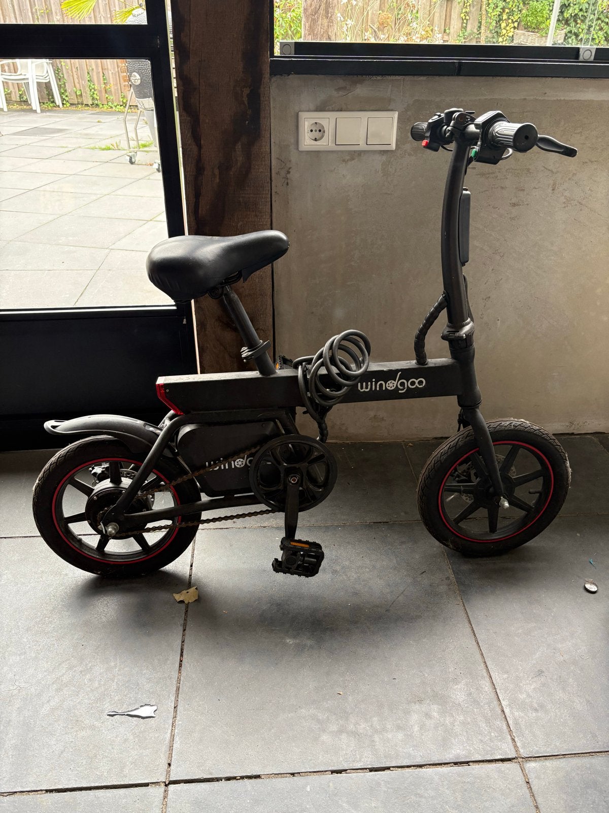 Windgoo opvouwbare elektrische fiets, Fietsen en Brommers, Gebruikt, Heren, 14 tot 16 inch, Versnellingen