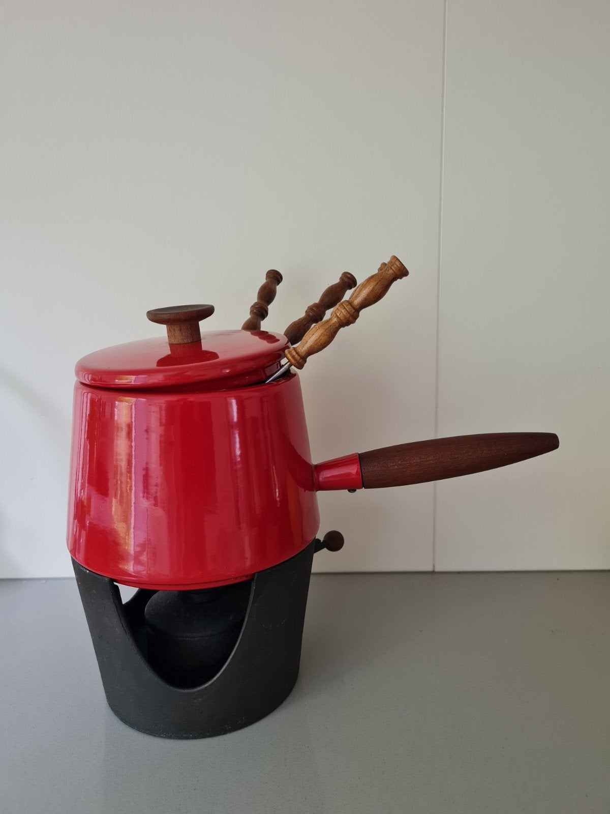 Fonduepan Michael Lax Copco jaren 70 vintage, Huis en Inrichting, Keuken | Potten en Pannen, Ophalen of Verzenden, Zo goed als nieuw