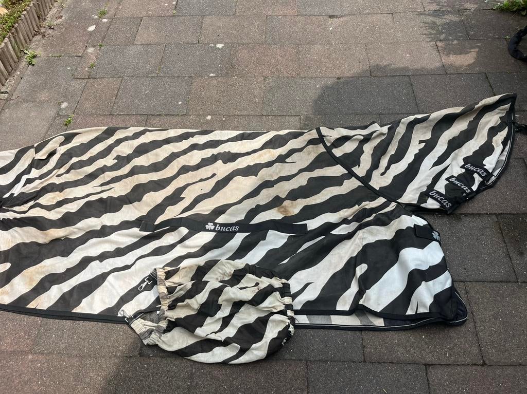 Bucas Buzz-off zebra 205cm, Dieren en Toebehoren, Paarden en Pony's | Dekens en Dekjes, Ophalen of Verzenden, Zo goed als nieuw