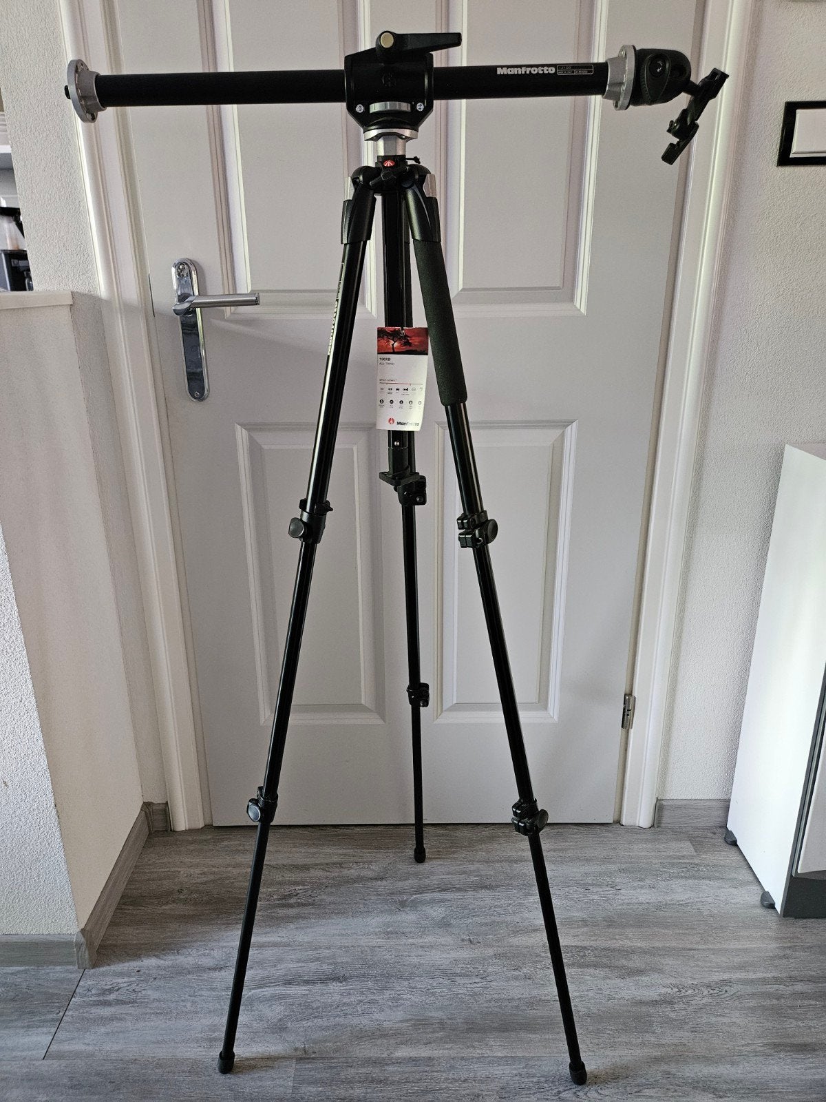 Manfrotto Statief met Horizontale Arm, Met balhoofd, Zo goed als nieuw, 150 tot 175 cm, Manfrotto