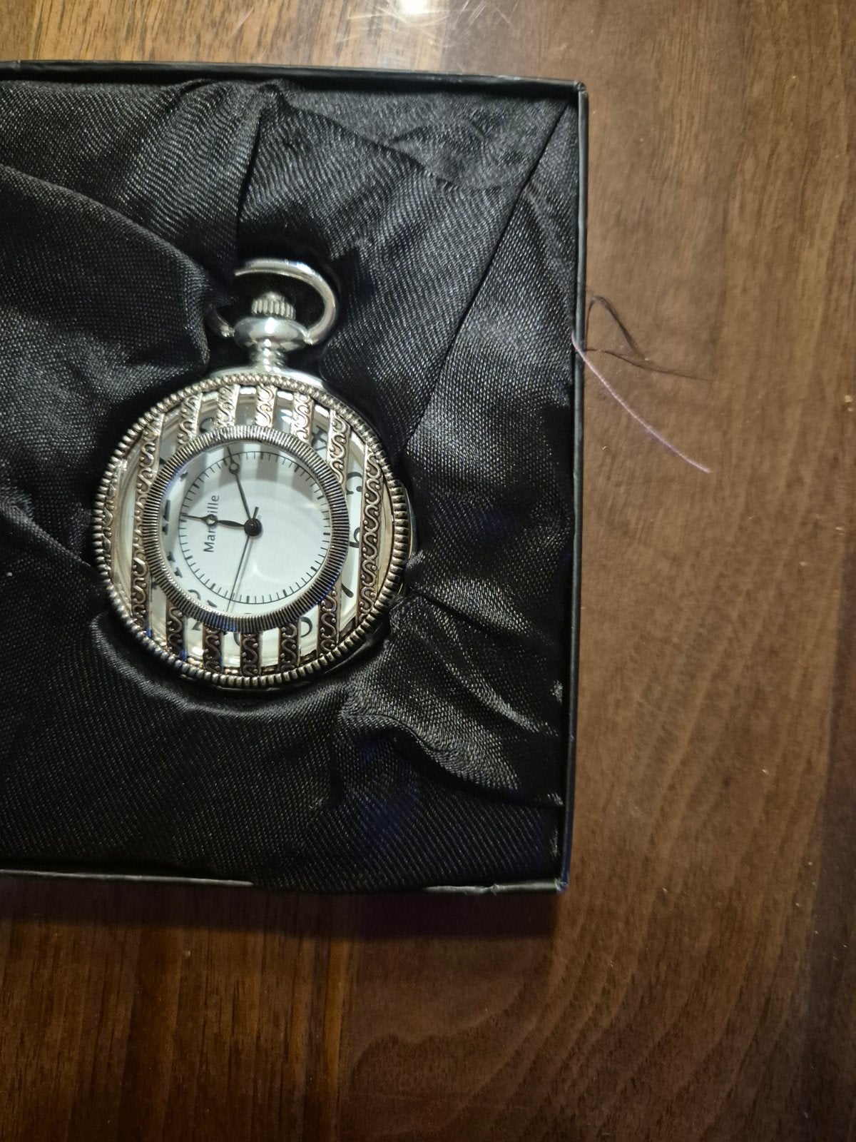 Verzilverd zakhorloge 'Marseille' - Mechanisch opwinduurwerk, Ophalen of Verzenden, Nieuw, Zilver, Overige merken
