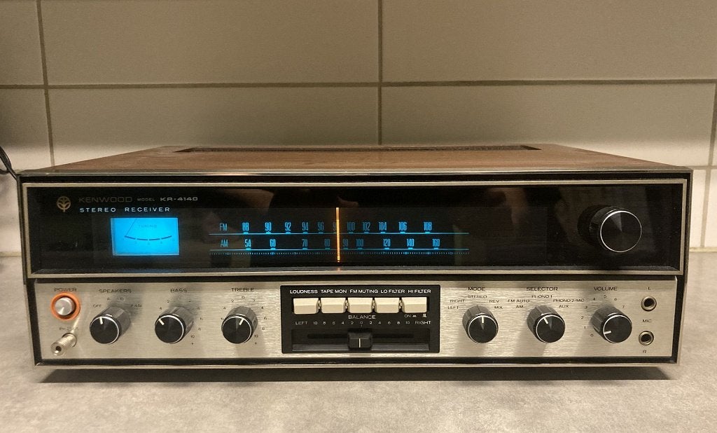 Vintage Kenwood KR-4140 receiver, Gebruikt, Ophalen, Overige merken, Minder dan 60 watt