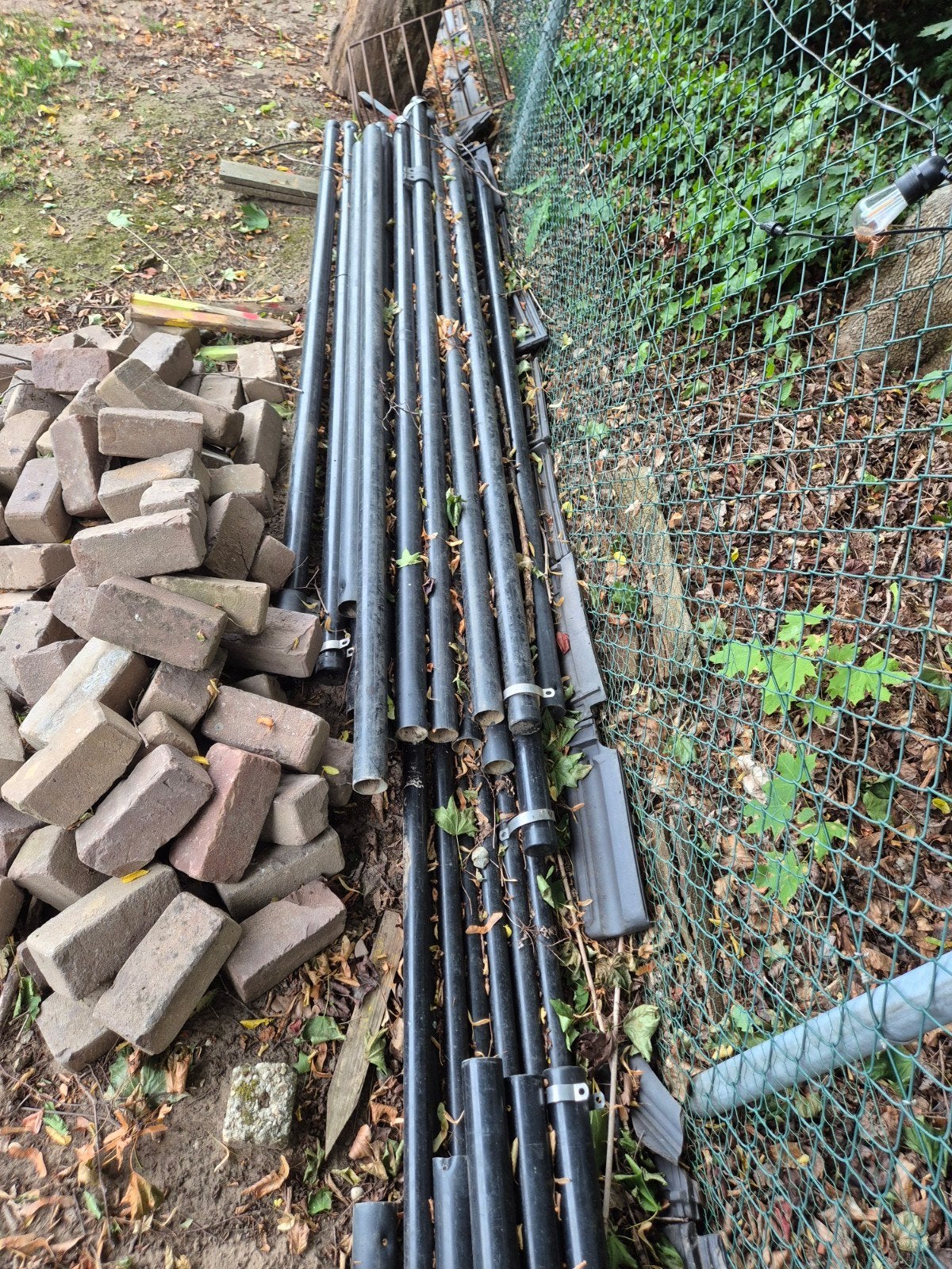 Gaashekwerk zwart ca. 30m, 1.30m hoog, Ophalen, Gebruikt, IJzer