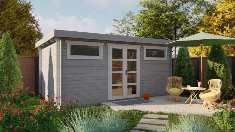 Blokhut - Tuinhuis Zerja | 28 mm | onbehandeld, Verzenden, Nieuw