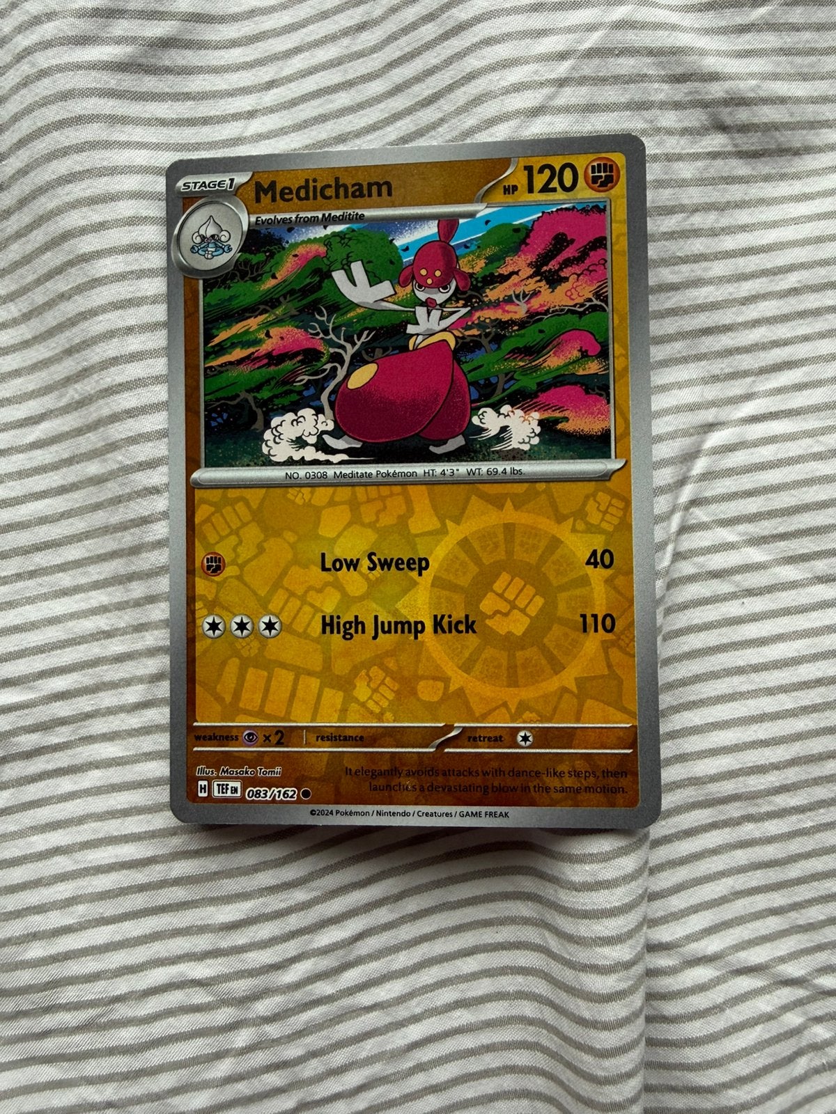 Medicham reverse holo pokemon kaart, Ophalen of Verzenden, Zo goed als nieuw