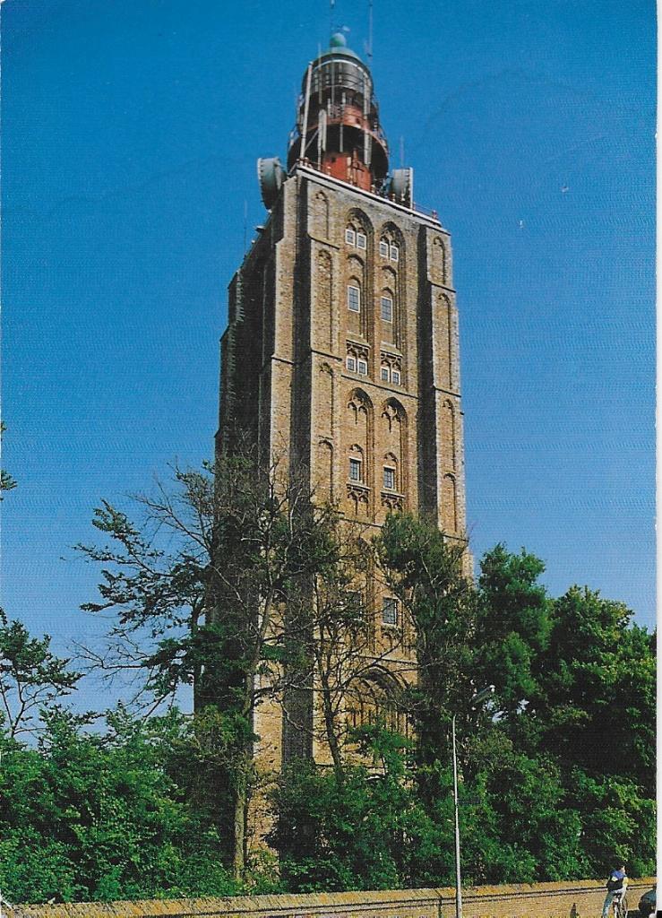 Westkapelle Vuurtoren Gelopen Ansichtkaart ( 4395 ), Verzamelen, Ophalen of Verzenden, 1980 tot heden, Gelopen