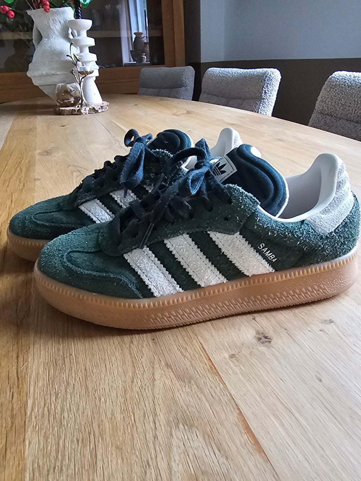 donkergroene leren Adidas Samba maat 40, Ophalen of Verzenden