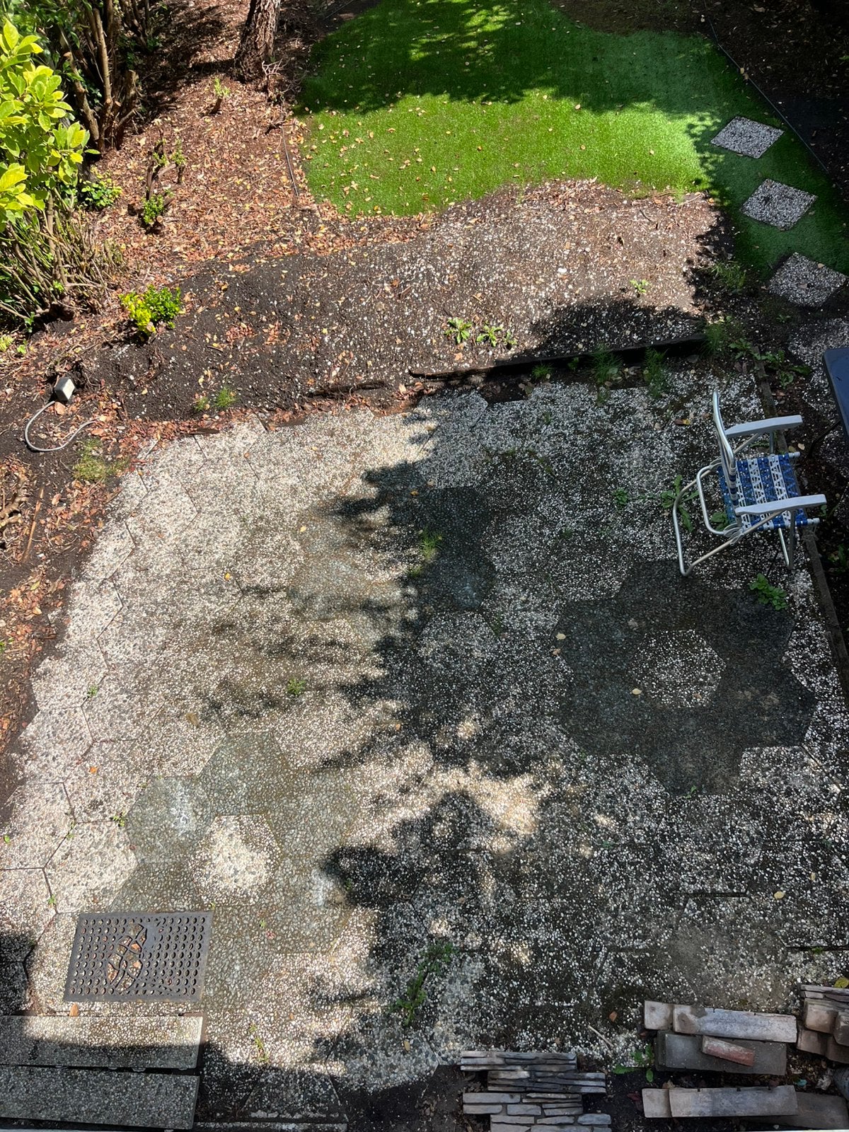 Gratis 20m2 terrastegels, Tuin en Terras, Ophalen, Zo goed als nieuw, Beton, Terrastegels