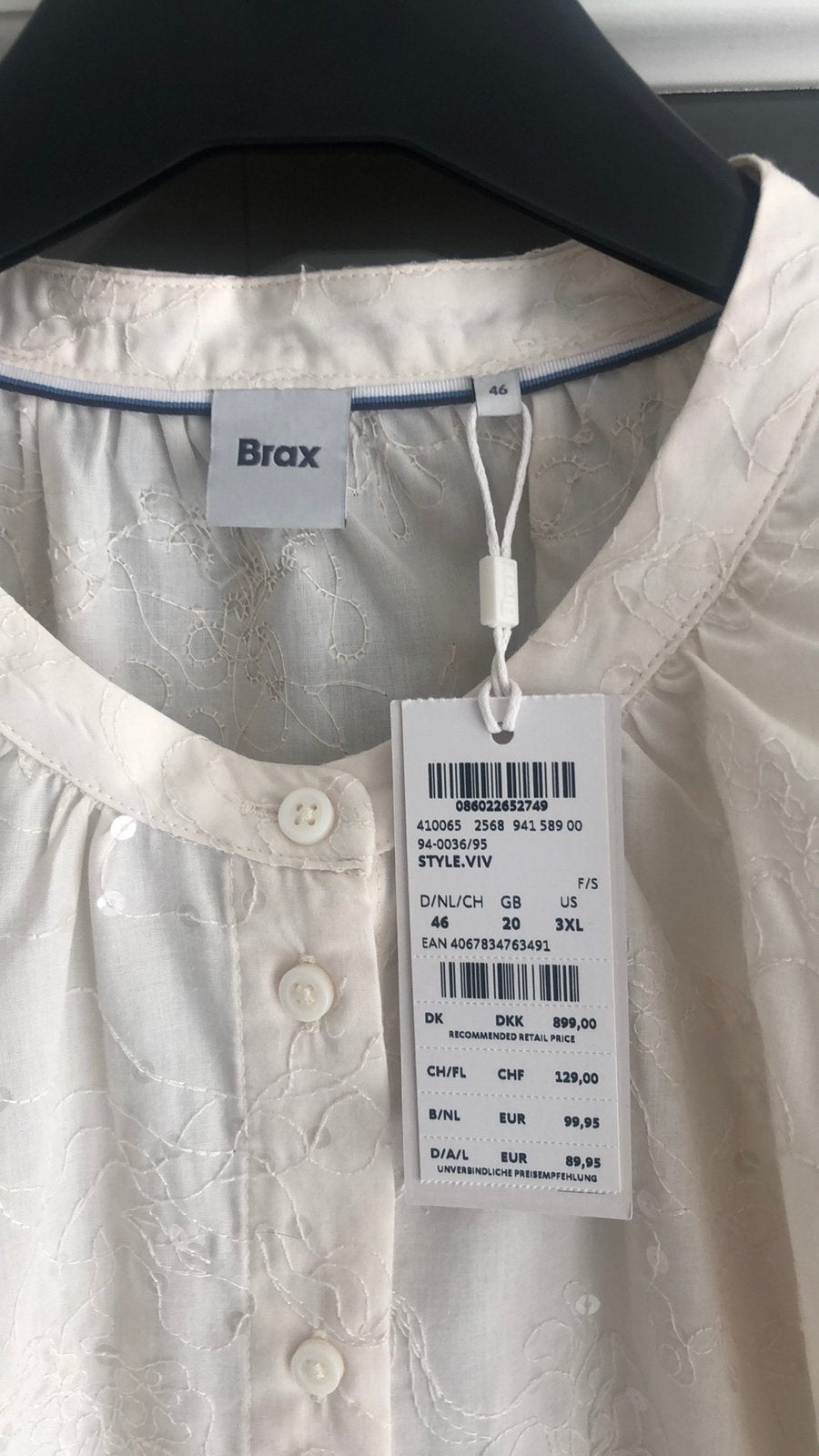 Brax blouse maat 46 nieuw, Ophalen of Verzenden, Nieuw, Maat 46/48 (XL) of groter, Wit