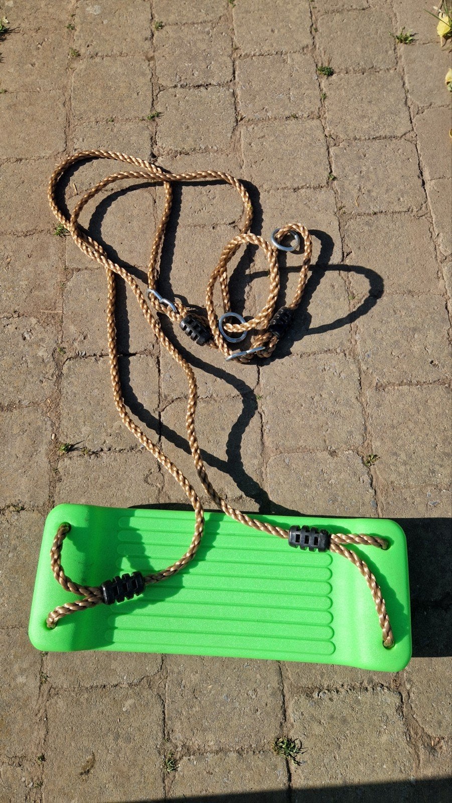 Groene schommel met touw - nieuw, Ophalen of Verzenden, Zo goed als nieuw, Schommel