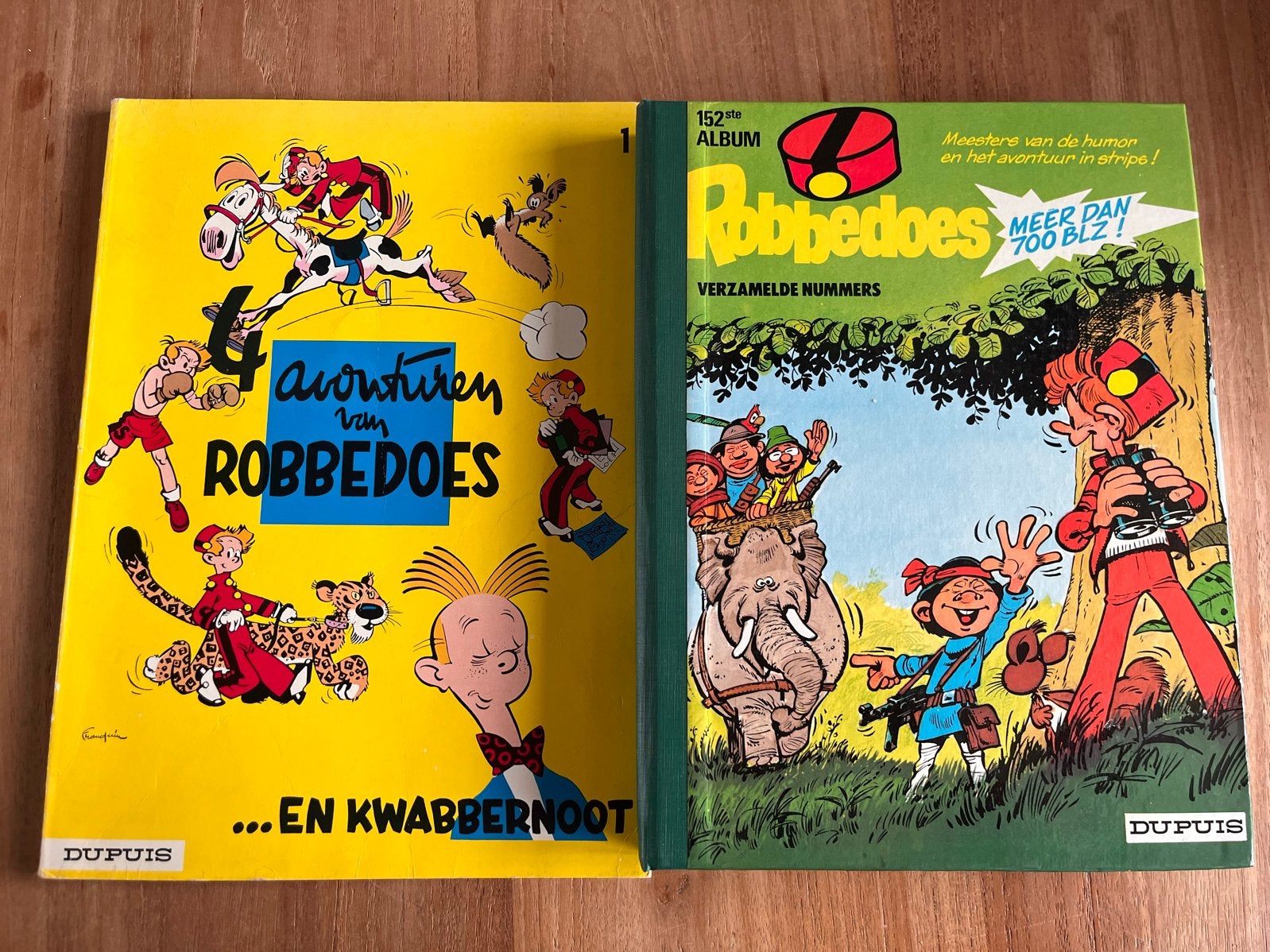 Robbedoes en Kwabbernoot stripboeken - 2 albums, Boeken, Meerdere stripboeken, Ophalen, Gelezen