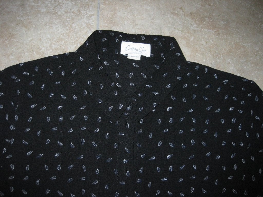 Blouse zwart met witte print XL 44, Zwart, Maat 42/44 (L), Ophalen of Verzenden, Zo goed als nieuw