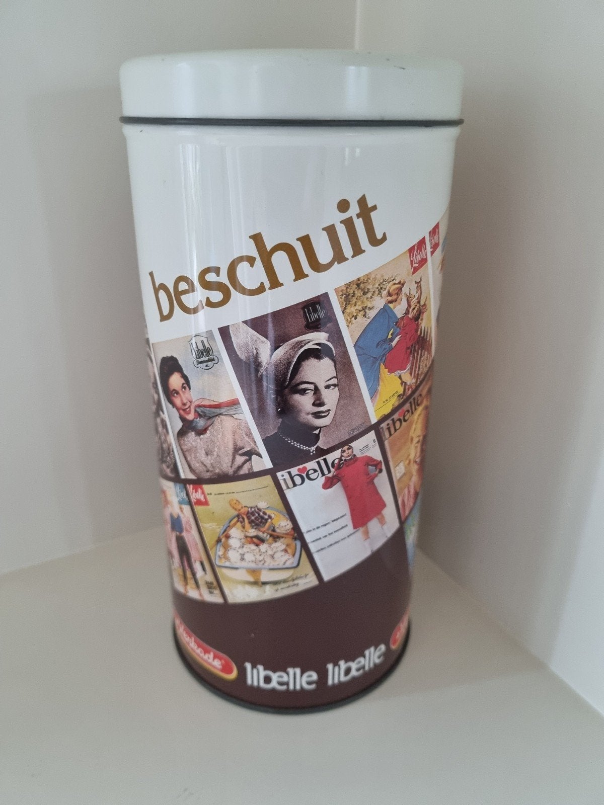 Mooi Libelle beschuit blik van Verkade, Ophalen of Verzenden, Gebruikt, Koek(jes), Verkade