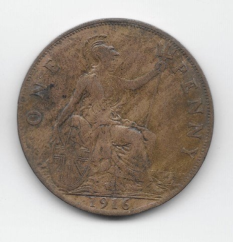 Verenigd Koninkrijk 1 penny 1916 KM# 810, Verzenden, Overige landen, Losse munt