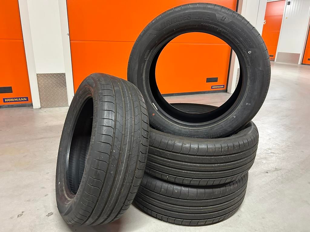 225 55 18 Bridgestone Turanza (4 st) 2024 ZGAN 7mm, Ophalen, 18 inch, Gebruikt, Band(en)