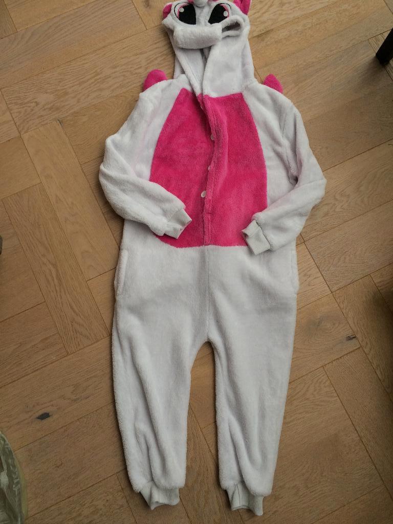 ZGAN Gave nog erg nette unicorn onesie/carnaval mt 110, Broek, Meisje, Ophalen of Verzenden, Zo goed als nieuw