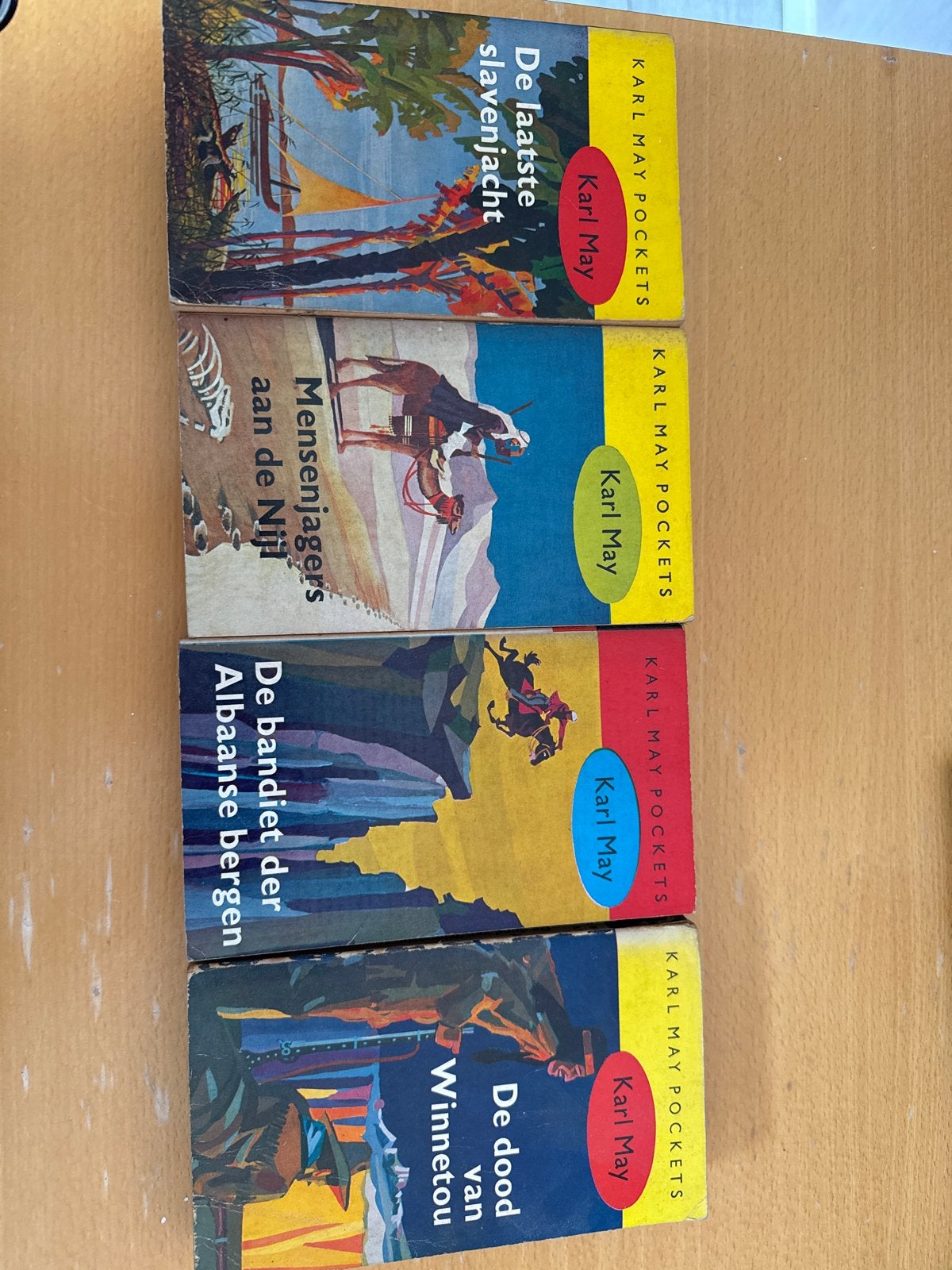 Karl May Pockets Serie: 4 boeken uit 1964, 1965, 1966, Boeken, Ophalen of Verzenden, Gelezen