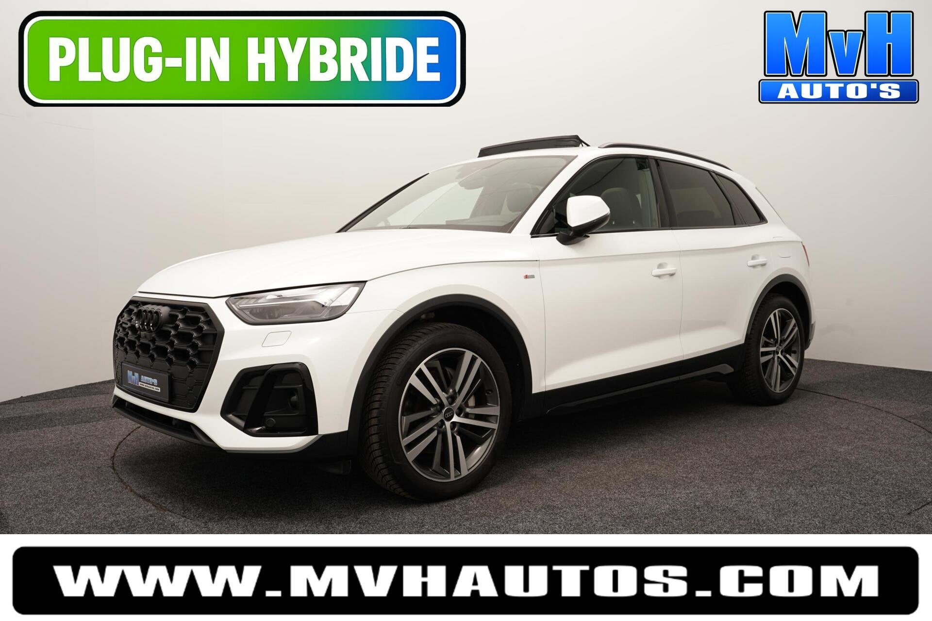 Audi Q5 50 TFSI e S Ed.|LUCHTVERING|RS-ZETELS|MATRIX|PANO|SO, Automaat, Gebruikt, Zwart, 4 cilinders