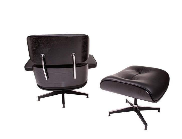 Luxe DD670 design lounge stoel met hocker, Ophalen of Verzenden