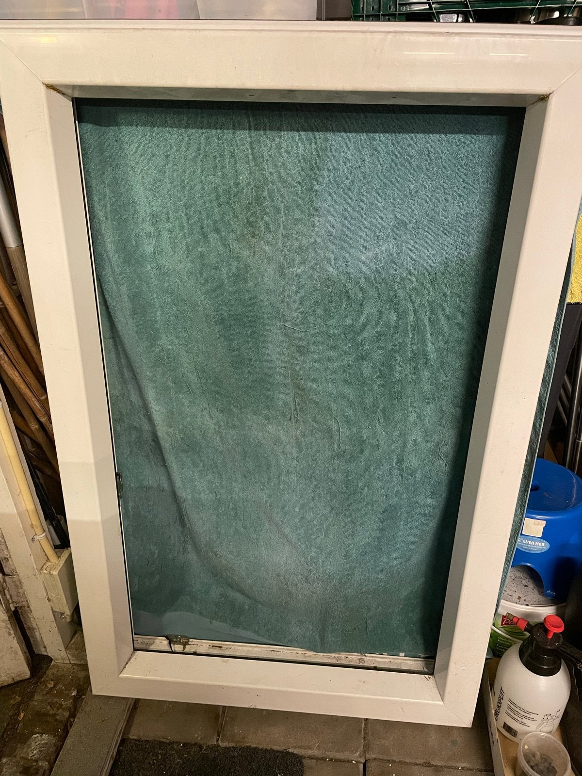 Witte kunststof kozijnen met dubbelglas, Doe-het-zelf en Verbouw, Glas en Ramen, Ophalen, Gevelraam of Ruit, Gebruikt, 80 tot 120 cm