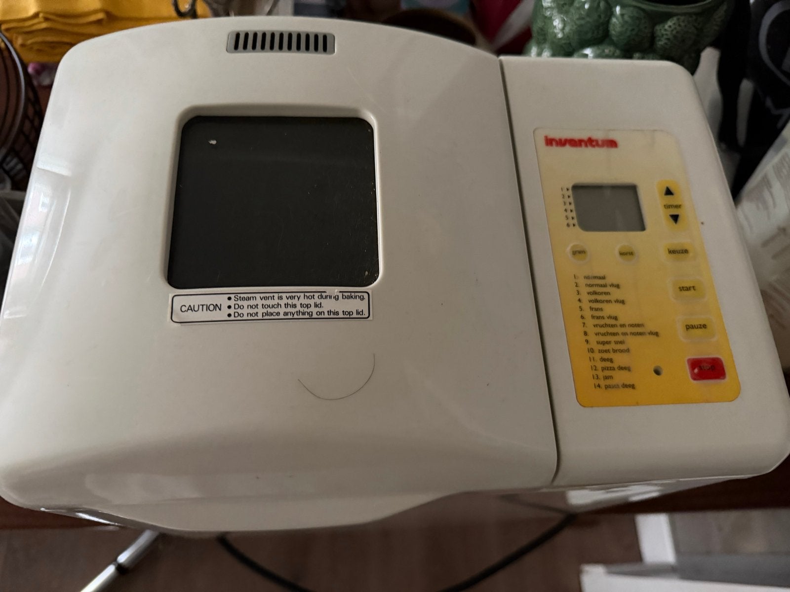 Inventum Broodbakmachine - Wit - Met Timer, Met timer, Gebruikt, 800 tot 1200 gram deeg, Ophalen of Verzenden