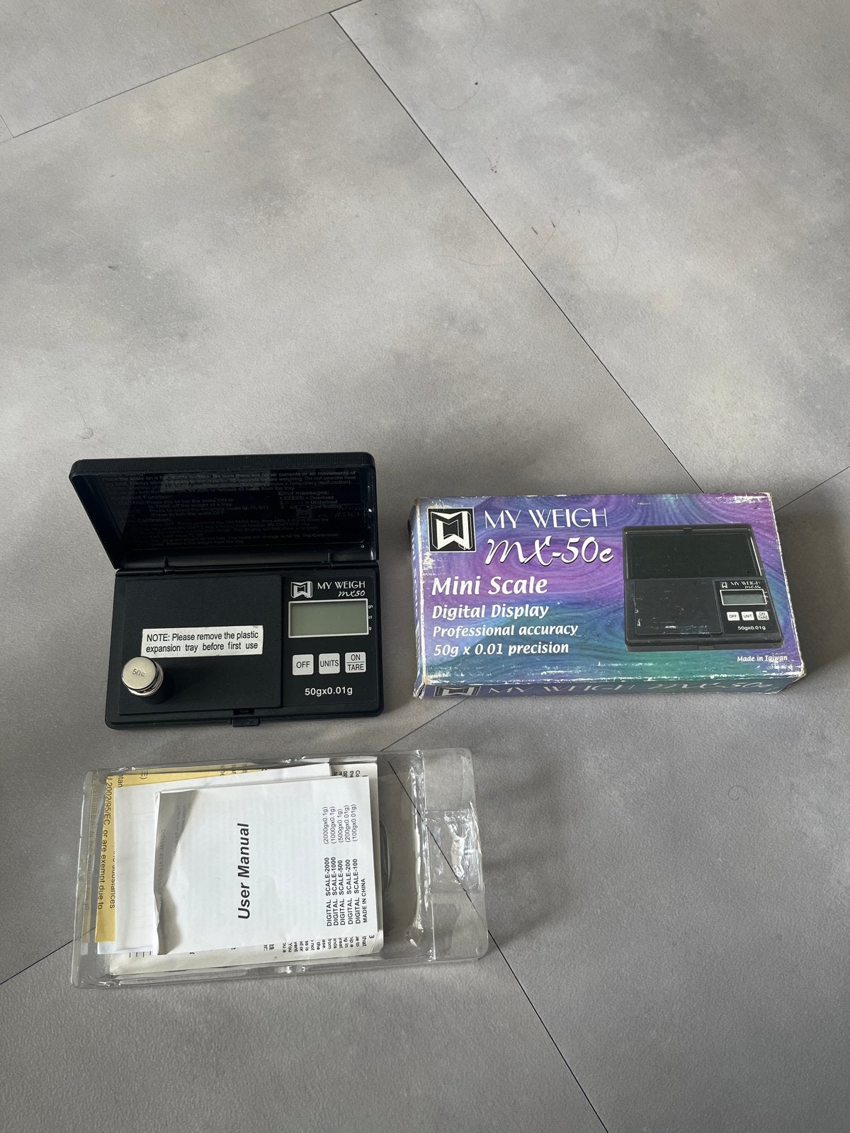 My Weigh MX-50c Mini Digitale Weegschaal 50g x 0.01g, Witgoed en Apparatuur, Weegschalen, Ophalen, Minder dan 10 kg, Overige typen