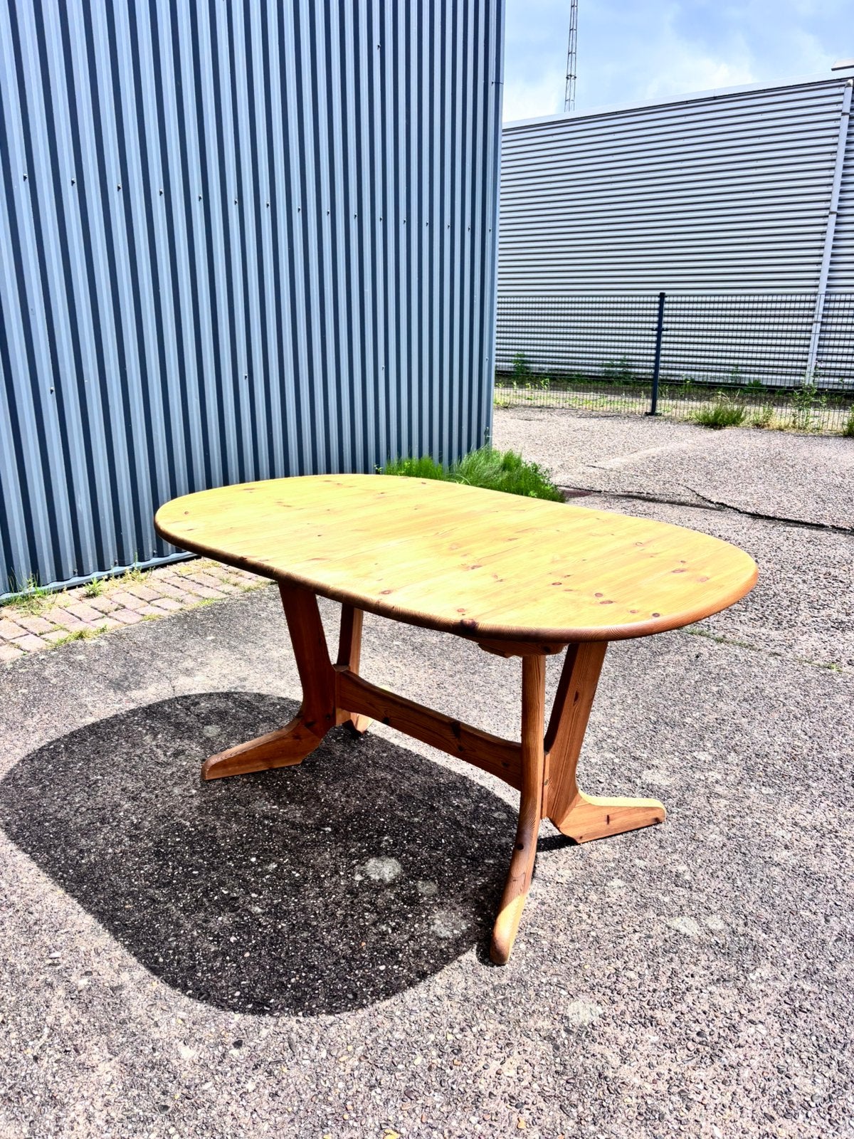 Vintage eettafel uitschuifbaar, Ophalen, Gebruikt, 200 cm of meer, 50 tot 100 cm