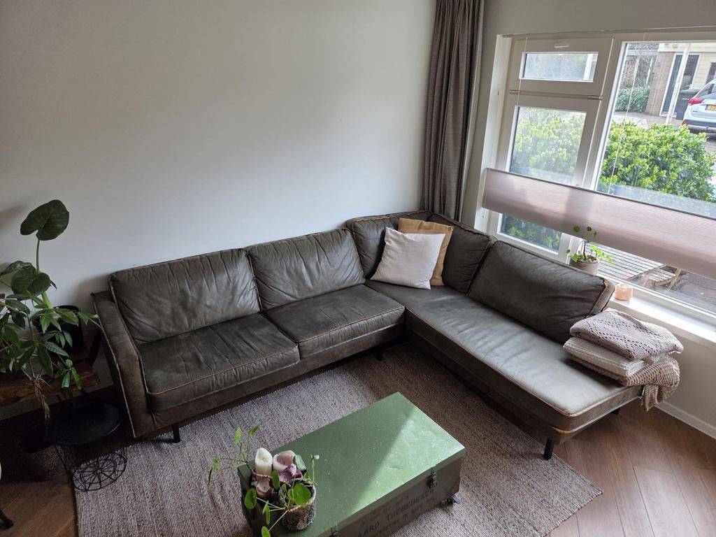 Woood hoekbank groen, Huis en Inrichting, Ophalen, Gebruikt