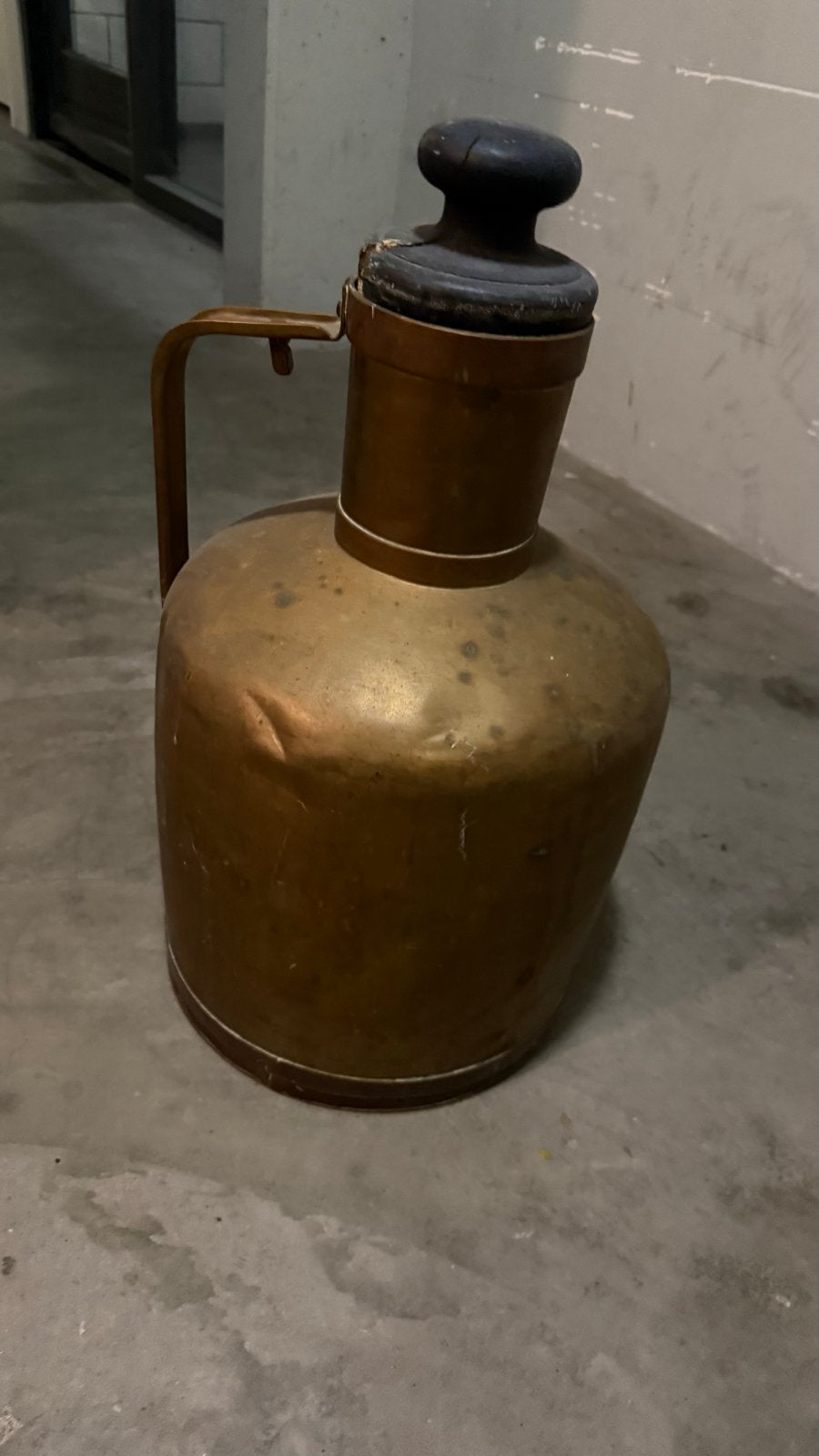 Antieke Koperen Melkbus met Houten Dop - ca. 1900, Ophalen, Koper