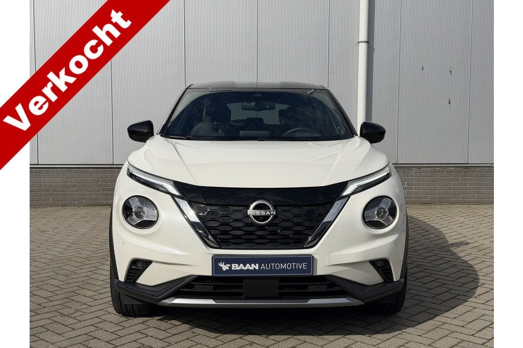 Nissan Juke 1.6 Hybrid N-Design Automaat | Bose | Navi | 360, Auto's, Nissan, 1300 kg, Gebruikt, 4 cilinders, Wit