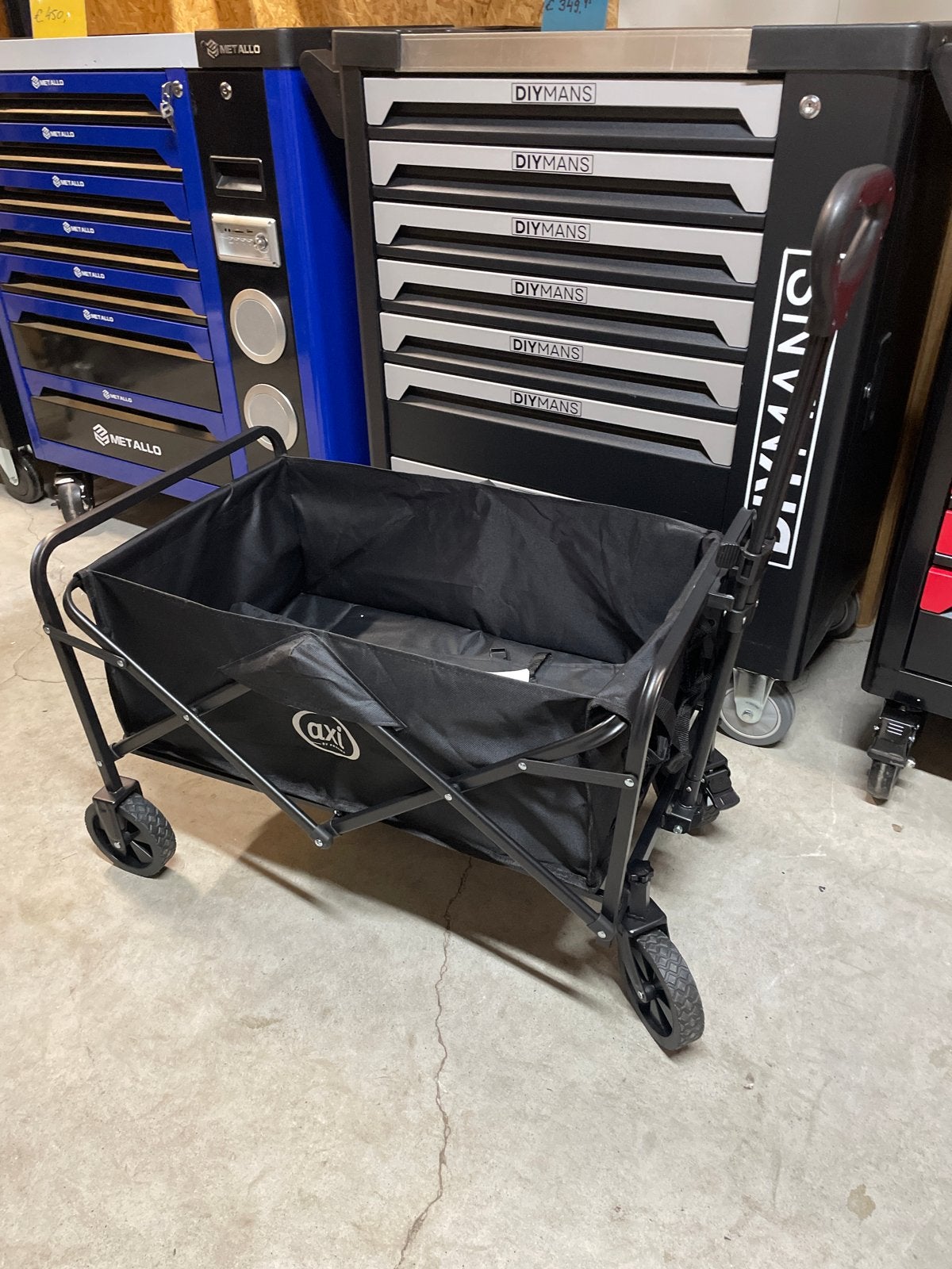 Axi SB120 Opvouwbare Beachwagon / Bolderkar - Zwart, Ophalen, Opvouwbaar, Nieuw