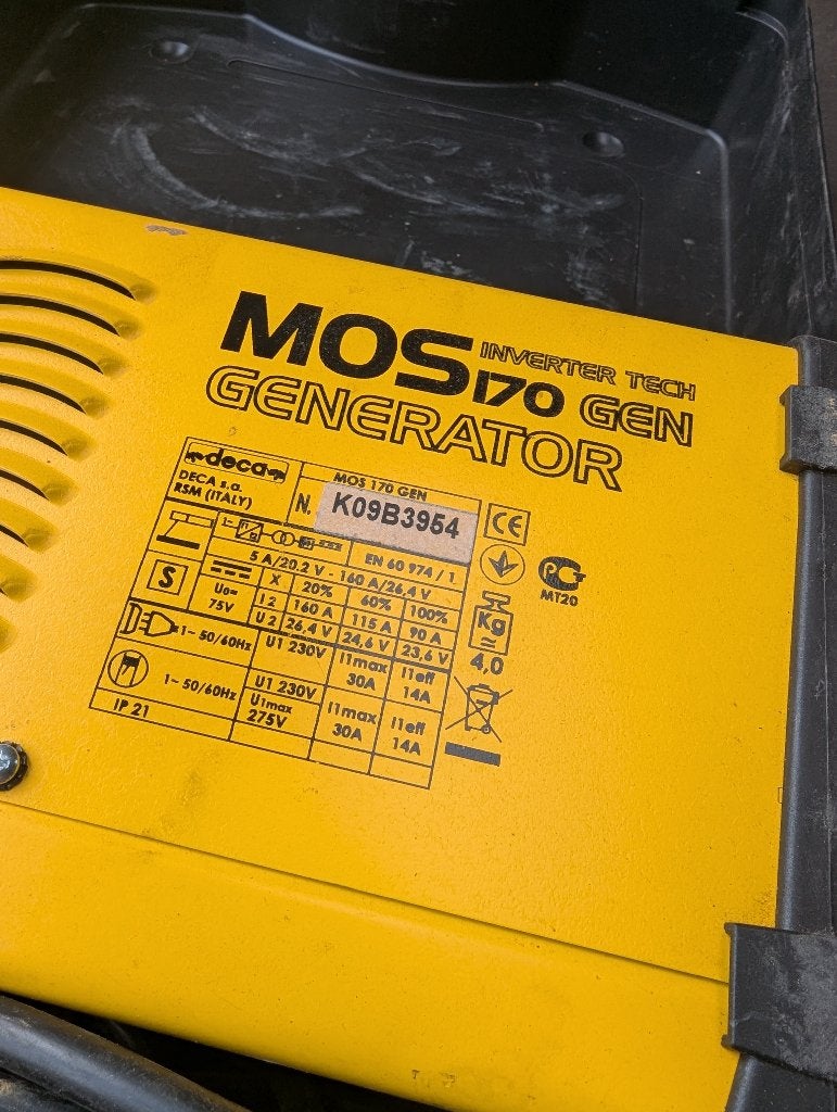 Deca MOS 170 Gen 170A, Ophalen, Zo goed als nieuw, 150 tot 250 ampère, Elektroden
