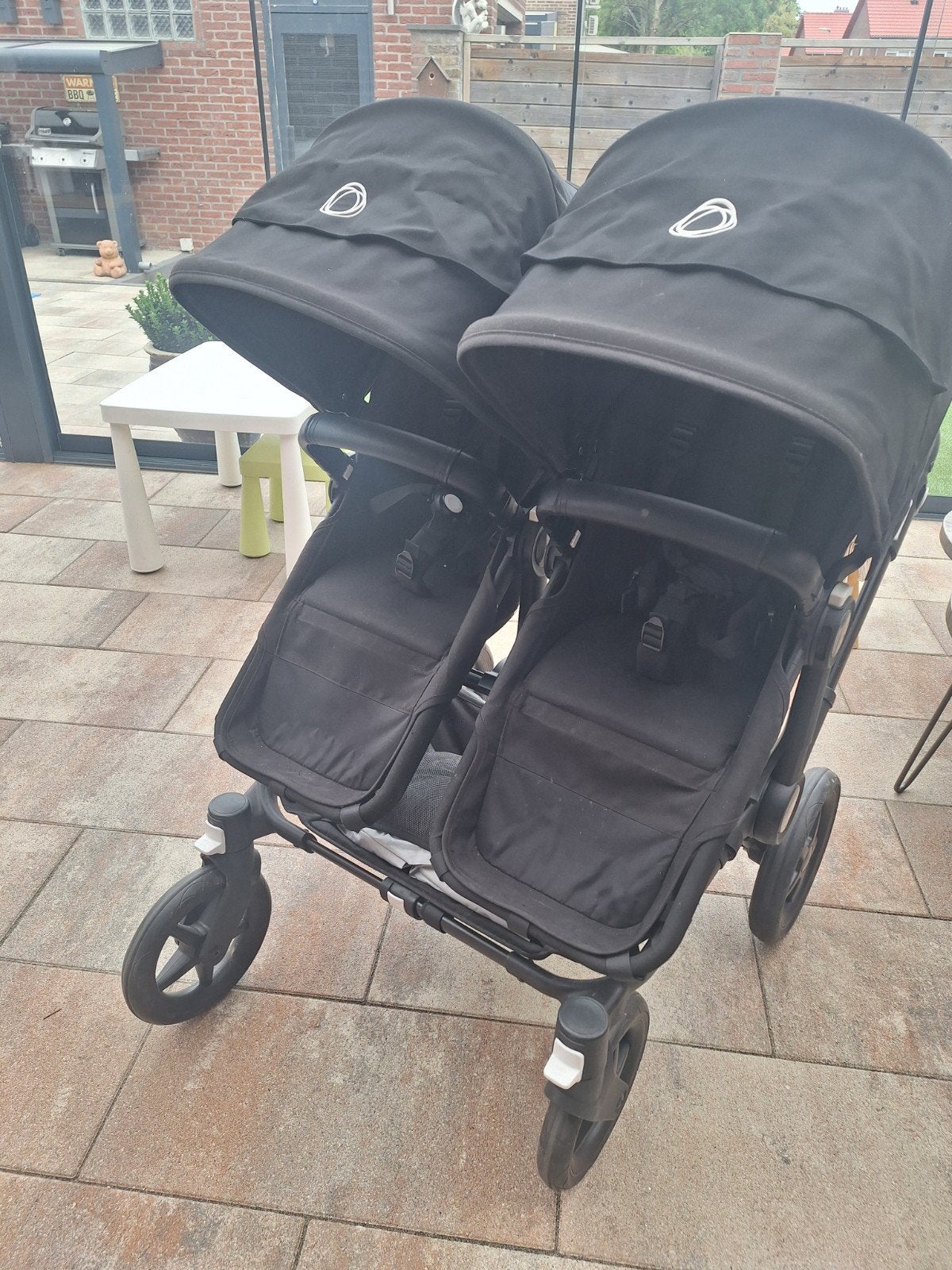 Bugaboo Donkey 5 Double Black Compleet, Ophalen, Gebruikt, Bugaboo, Combiwagen
