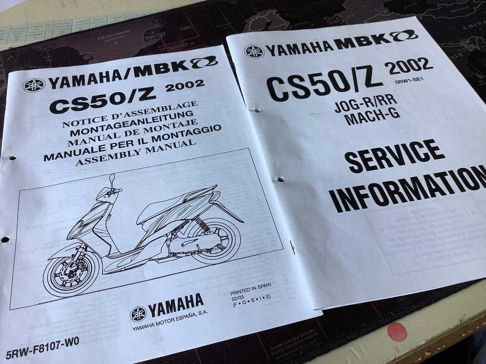 Yamaha/MBK CS50/Z 2002 Service- en Montagehandleiding. (5), Verzenden