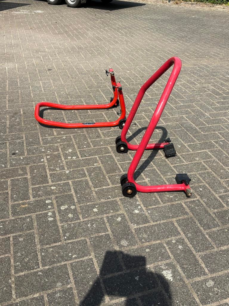 Motorfiets paddockstand set (voor en achter), Motoren, Ophalen