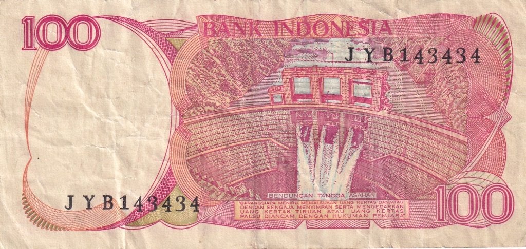 Indonesië 100 rupiah 1984, Verzenden, Zuidoost-Azië, Los biljet