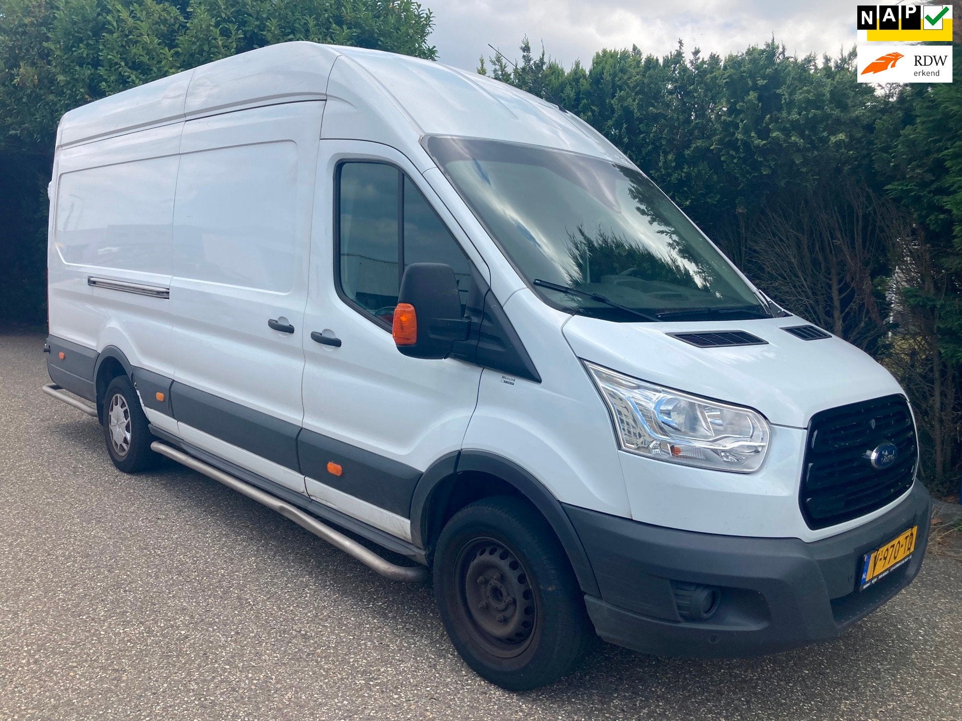 Ford Transit 350 2.0 TDCI L4H3 Bj’11-2018 Euro 6, Auto's, Euro 6, 4 cilinders, Bluetooth, Wit