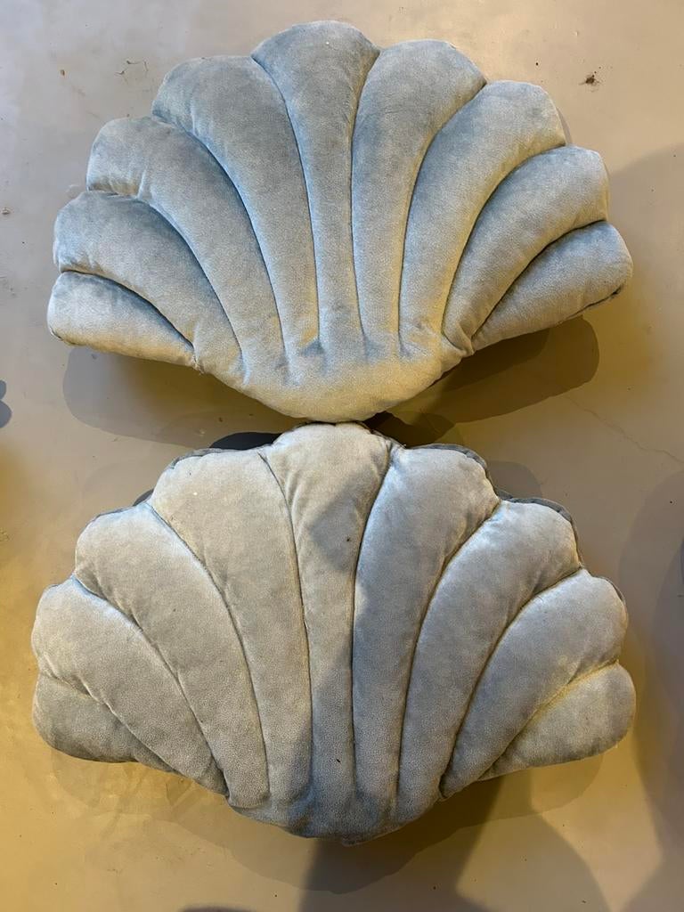 Set schelpvormige sierkussens – ca. 45 cm (met vulling), Huis en Inrichting, Woonaccessoires | Kussens, Ophalen of Verzenden, Zo goed als nieuw