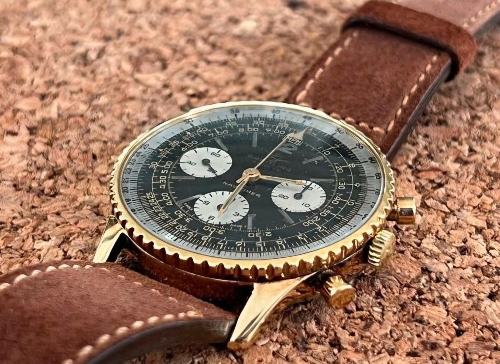 Breitling / Vintage / Navitimer / horloge / 806, Ophalen, Breitling, Polshorloge, Goud