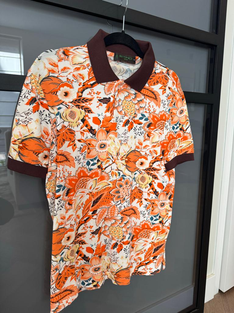 Etro Milano Polo, Ophalen of Verzenden, Zo goed als nieuw, Maat 48/50 (M), Oranje